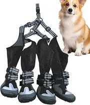 Dog Suspender Boots - Nonslip Dog Shoes Waterproof Design | Dog Suspender Boots Paw Protectors for Snow Rain Small Medium Dogs
