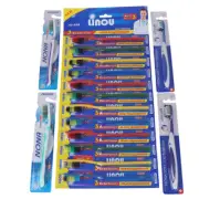 10PC Toothbrush Whiten Tooth Super Hard Bristles' Cross Remove Tongue