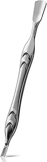 Cuticle Pusher with Fork,2 in 1 Cuticle Trimmer, Premium Stainless Steel Remover Tool for Manicures and Pedicures