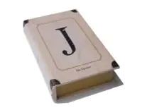 在飛比找Yahoo!奇摩拍賣優惠-日本進口 書本造型收納盒 字母J印字收納盒子 儲物盒 整禮盒