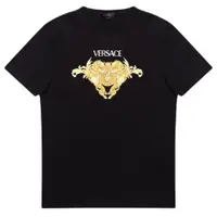 在飛比找ETMall東森購物網優惠-【VERSACE】男款 Medusa 印花 圓領短袖T恤-黑