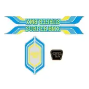 Dodsun - Surfer BMX - Blue Yellow decal set - old school bmx
