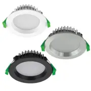 90mm Deco-13 LED Downlight 13w White, Black, Aluminium CCT 20420, 20421, 20422 Domus Lighting