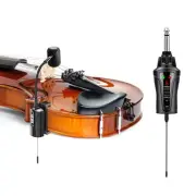 UHF Wireless Violin Microphone System Wireless Transmitter and Receiver Clip-...