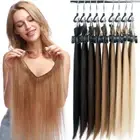 Invisible Wire In Human Hair Extensions One Piece Headband Weft Thick Blonde AU