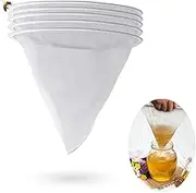 5pcs Bee Honey Filter Bag Mesh Ultra-fine Mesh Strainer Kitchen Nylon Mesh Filter 5 Gal Bucket Filter Honey Filter Bags Apiary Equipment Extraction Tool Suitable For Honey Wine Wax Beer Nut Milk