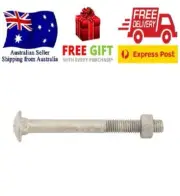 Qty 25 Cup Head M10 (10mm) x 140mm Galvanised Bolt Nut Galv Treated Pine Coach