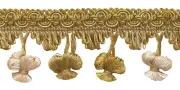Light Gold Ivory 2" Onion Tassel Fringe Trim Radiant Sunrise [5 Yards]