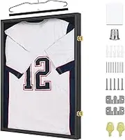 Temgee 2XL Jersey Display Frame - Jersey Frame Display Case - Jersey Shadow Box for Baseball Basketball Football Soccer Hockey Sports Shirts, Uniform, 98% UV Protection Acrylic Glass, 2 Hanger