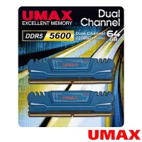 在飛比找Yahoo奇摩購物中心優惠-UMAX DDR5 5600 64G(32Gx2) 桌上型記