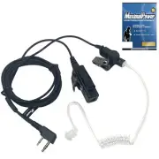 MaximalPower Surveillance Headset 2-Pin PTT Mic for MAXON Radio SL25 SL55 SP100