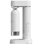Stainless Steel White Sparkling Water & Soda Maker Machine with Stainless Bottle