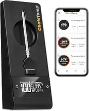 ChefsTemp ProTemp Plus Next-Gen Wireless Meat Thermometer Unlimited Range Bluetooth and WiFi Enabled Smart Digital Cooking Thermometer Grilling Smoker Barbecue Oven Kitchen Rotisserie (Standard + 1