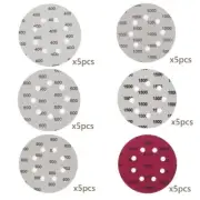 Sandpaper Sanding Discs Sanding Grinding 125mm 400-2000 Grit Wet Dry 8 Hole