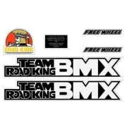 Road King - TEAM BMX black white decal set - Old School BMX