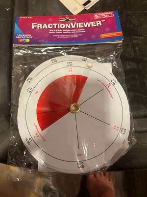 Fraction viewer Learning Advantage Set of 6 NEW Teaching Materials Mathematics
