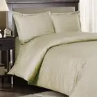 1200 Thread Count TC 100% Egyptian Cotton DUVET Set FULL / QUEEN Beige Stripe