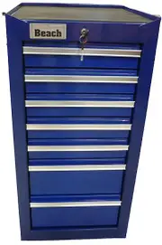 Beach B3C7B - Side Cabinet - 7 Drawer Blue