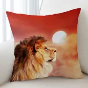 Handsome Lion Under the Sun Cushion Cover