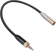 domoi 1 Pcs Audio Mic Cable Internal Thread 3.5MM Male to Mini XLR 3PIN Adapter Cable for SLR Camera