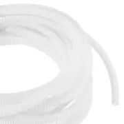 33ft 1/4 Inch White Wire Loom Split Tubing Cord Protectors Flexible Conduit