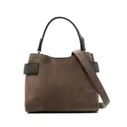 [Brunello Cucinelli] Brunello Cucinelli Small Essence Tote Bag ONE SIZE BROWN