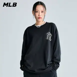 【MLB】背後大Logo長袖T恤 紐約洋基隊(3ATSB0334-50BKS)