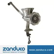 Omcan #10 Manual Grinder Cast Iron Tin-Plated Clamp Style Meat Mincer