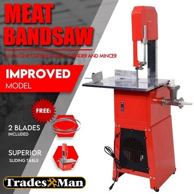 Meatsaw Electric Bandsaw Mincer Meat Saw Cutting Meat Mincer Sausage Grinder +S