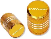 jininshengxindianzi Compatible with Suzuki VSTROM DL250 DL650 V-Strom DL1000 DL 650/XT 1000/XT Motorcycle Tire Valve Air Port Stem Cover Cap Plug Accessories(Golden)