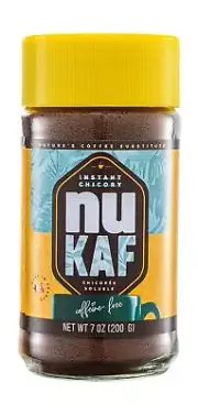 nuKAF By Instant Chicory Coffee Alternative, Brews Like Regular Coffee, All N...