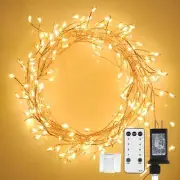 Dailyart 300 LED Fairy Lights with Remote, Warm White, 8 Modes, Plug in, Wate