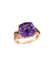 Le Vian Grape Amethyst 14K Rose Gold 6.31 ct. tw. Diamond & Amethyst 8-8.5mm Cocktail Ring