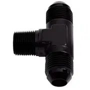 Aeroflow Tee with NPT On Side 1/8" to -4AN, AF825-04BLK