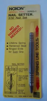 Nail Set 3/32 Setter Noxon Spring Tool 30R03-1 No Hammer Needed New Old Stock