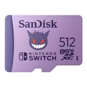 SanDisk 512GB Pokemon Gengar microSD Card Nintendo [SDSQXAO-512G-GN6ZK]