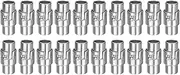 uxcell 20pcs Leather Cord End Clasp 6mm Hole Magnetic Cord End Caps Closures Leather Bracelet Buckle for Jewelry Making DIY Supplies Crafts, Silver Tone