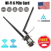AX3000Mbps PCIe WiFi 6 Intel AX200 WiFi Card Dual Band WiFi Bluetooth PC Adapter
