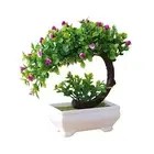 Simulation Plant Crescent Moon Shape No Watering Vivid Plastic Artificial Bonsai