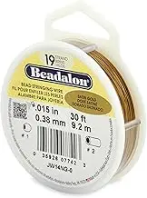 Beadalon 22 Strand Stainless Steel Bead Stringing Wire, Satin Gold