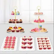 5 Pcs Dessert Table Display Set - 2 X Cupcake Stand Holder/Cup Cake Tier Towe...