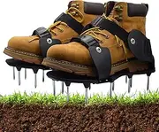 Lawn Aerator Shoes - Lawn Shoes With Spikes - Heavy Duty Spiked Portable Hand Tools For Garden Soil Fertilizer Compost Sand Sod Dethatching Mowing Landscaping Maintenance Irrigation Patio Cleaning Lev