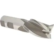 Hertel Square End Mill: 1-1/4" Dia, 2" LOC, 3 Flute, High Speed