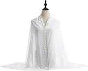 [LEOMOSTE] Women Rhinestone Pashmina Shawl Wrap Headscarf Turban Hijab Cap for Evening Dresses
