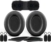 SOULWIT Earpad Cushions + Headband + Microphone Foam Covers, Replacement Kit for Bose Aviation X A10/A20 Headset - Black