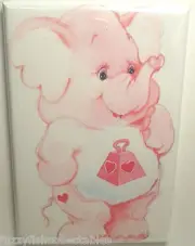 Lotsa Heart Elephant 2" x 3" Refrigerator Locker MAGNET Care Bears 80's Retro