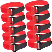 25Pcs Elastic Hook and Loop Straps for Ladder Rack Cargo Durable Tie Down Straps for Travel Yoga Mats and Goods Storage Blends