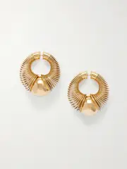 [Alaïa] Alaïa - Gold-tone Hoop Earrings - One size One size Gold