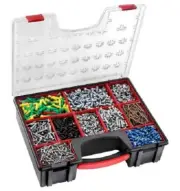 Facom EIGHT-TRAY ORGANISER 422x335x106mm 10-Compartments Transparent Lid, Black
