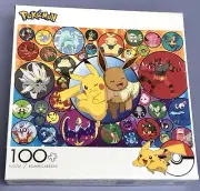 Buffalo Games POKEMON 100 Piece Puzzle - NEW, Factory Sealed! Pikachu Eevee